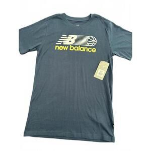 New Balance Boys XL 18/20 Navy Graphic Logo T Shirt NWT Athletic Tee